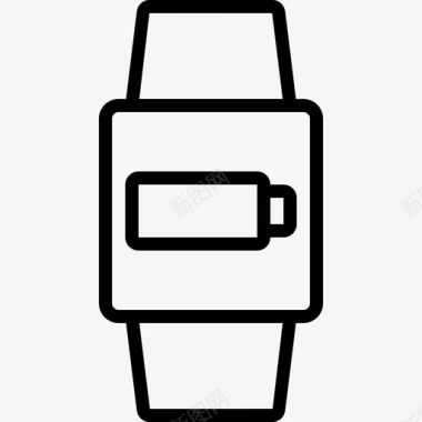 电池使用智能手表电力电源图标
