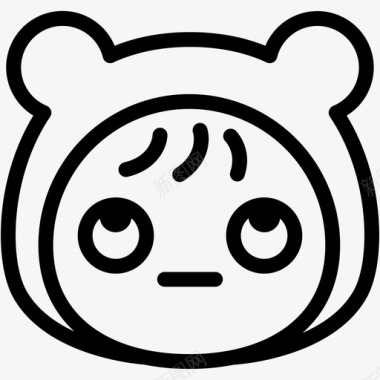 滚动的眼睛婴儿孩子图标