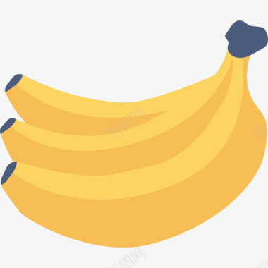 香蕉健康和健身扁平图标