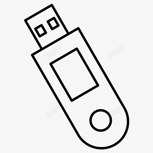 usb驱动器U盘svg_新图网 https://ixintu.com usb 驱动器 存储 电子设备 常规 线路