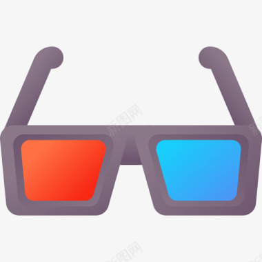 3d眼镜电影工业33彩色图标