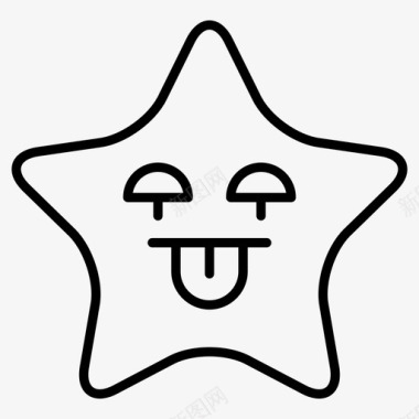 星星哭泣表情符号图标