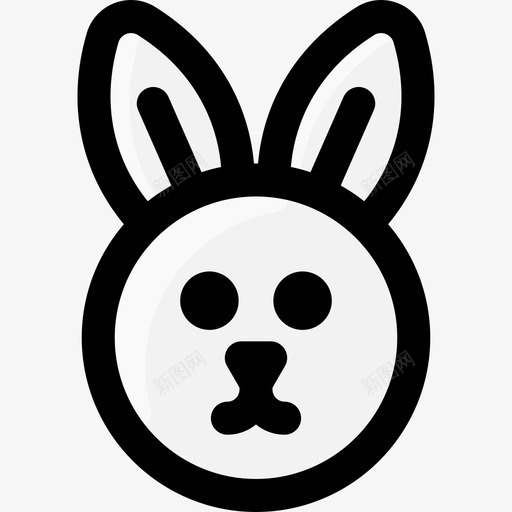 兔子春天133线性颜色svg_新图网 https://ixintu.com 兔子 春天 线性 颜色
