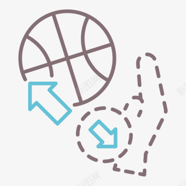 投篮篮球58线颜色图标