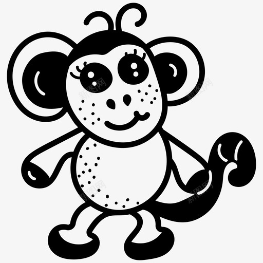 猴子卡通画动物黑猩猩svg_新图网 https://ixintu.com 猴子 动物 卡通画 黑猩猩 卡通 一套 可爱 爱的 字形 矢量 矢量图