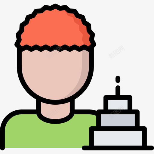 生日男孩生日派对46彩色svg_新图网 https://ixintu.com 生日 男孩 派对 彩色