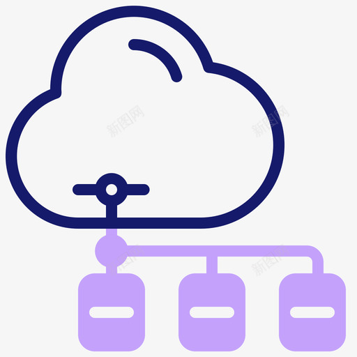 云存储数据库30线颜色svg_新图网 https://ixintu.com 存储 数据库 颜色