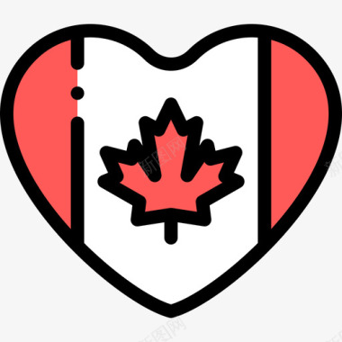 加拿大加拿大25线性颜色图标