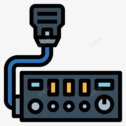 16号无线电收发机线性彩色svg_新图网 https://ixintu.com 16号 无线电 收发机 线性 彩色