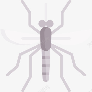 蚊子病毒传播12扁平图标