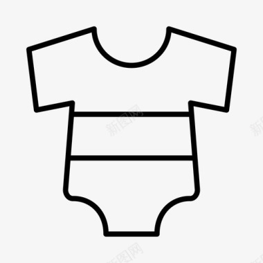 婴儿服装时尚款式图标
