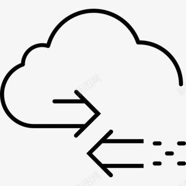 数据交换云存储图标
