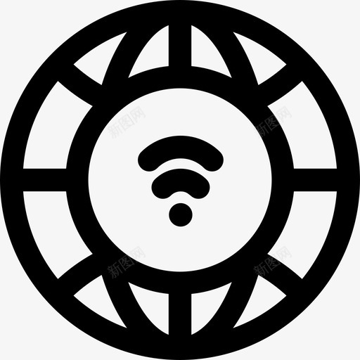 Wifi物联网114线性svg_新图网 https://ixintu.com Wifi 联网 线性