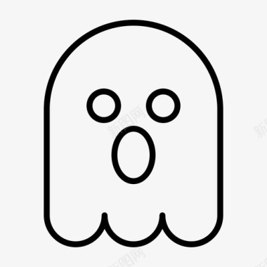 鬼魂惊异表情符号图标