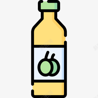 橄榄油杂货店55线性颜色图标