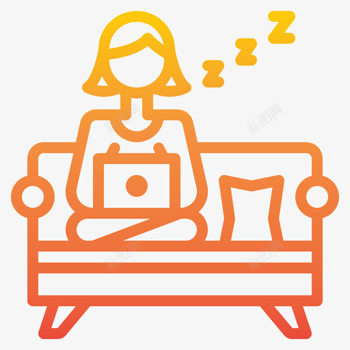 睡觉在家工作和放松4梯度svg_新图网 https://ixintu.com 睡觉 在家 工作 放松 梯度