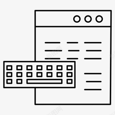 网站互联网键盘图标