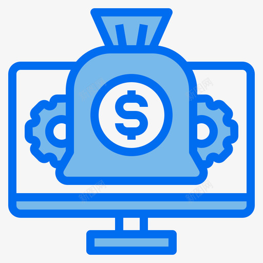 钱袋金融科技52蓝色svg_新图网 https://ixintu.com 钱袋 金融 科技 蓝色