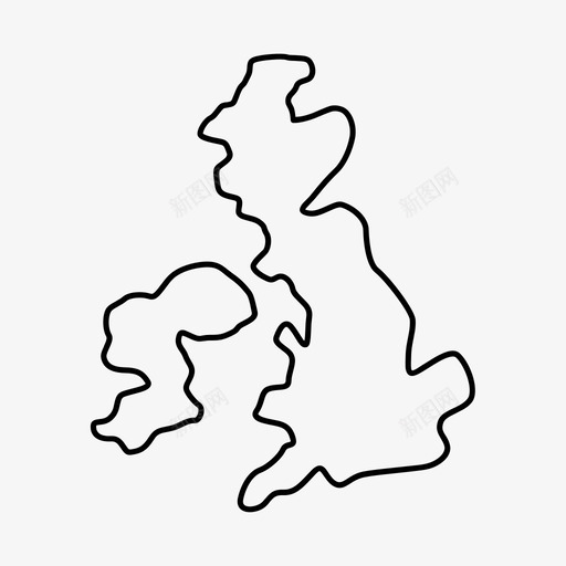 英国国家欧洲svg_新图网 https://ixintu.com 英国 地图 国家 欧洲 风险 轮廓