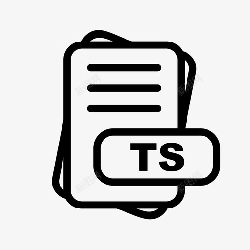 ts文件扩展名文件格式文件类型集合图标包svg_新图网 https://ixintu.com 文件 ts 扩展名 格式 类型 集合 图标