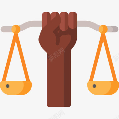 正义尺度民权运动6级持平图标