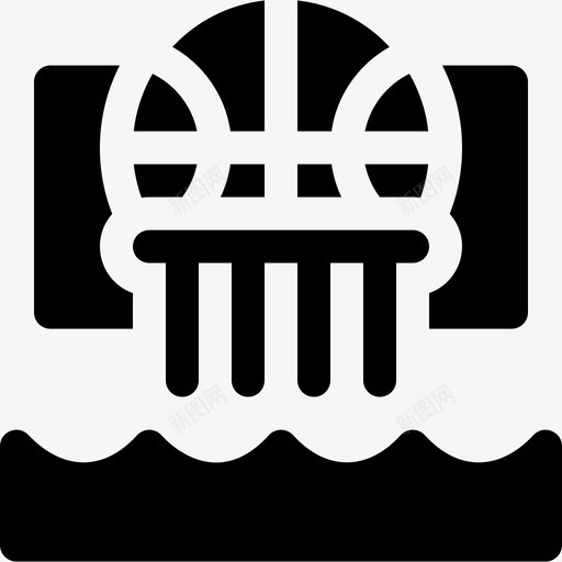 篮球水上运动5填充svg_新图网 https://ixintu.com 篮球 水上运动 填充