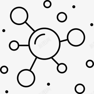 分子原子化学图标