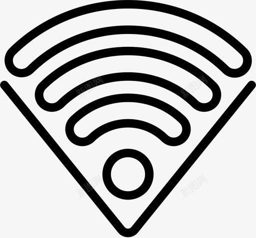 Wifi无线4线性svg_新图网 https://ixintu.com Wifi 无线 线性