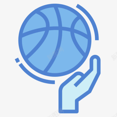 篮球运动器材12蓝色图标