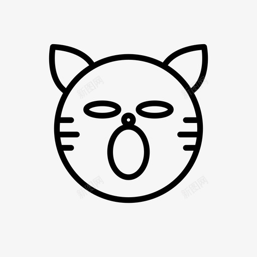 老虎动物困倦svg_新图网 https://ixintu.com 老虎 表情 动物 困倦 哈欠 1行