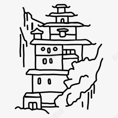 虎巢亚洲建筑不丹图标