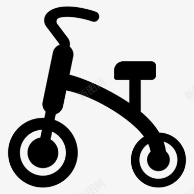 高轮自行车儿童自行车儿童玩具图标
