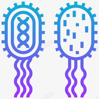 细菌病毒传播32梯度图标