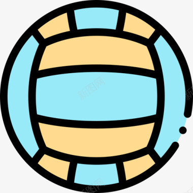 水球游泳池44线颜色图标