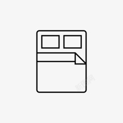 icon追加睡眠床双人床平面图高清图片