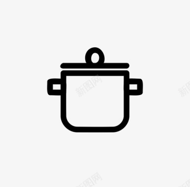 小锅烹饪食物图标