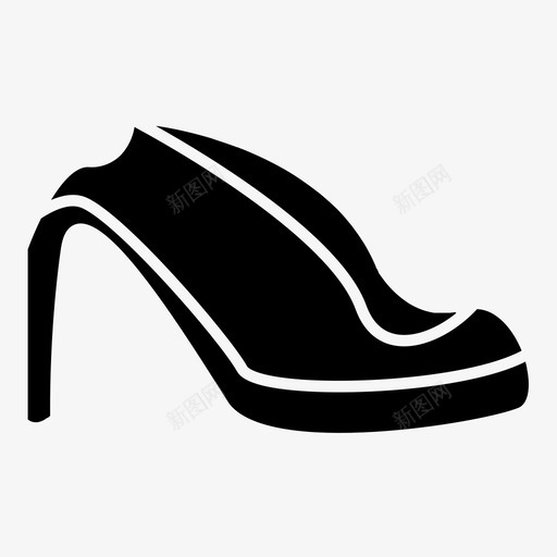 鞋高跟鞋穿着svg_新图网 https://ixintu.com 女人 高跟鞋 穿着 楔子 鞋雕文