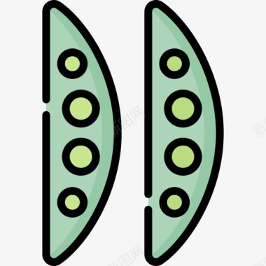 豌豆健康食品51原色图标