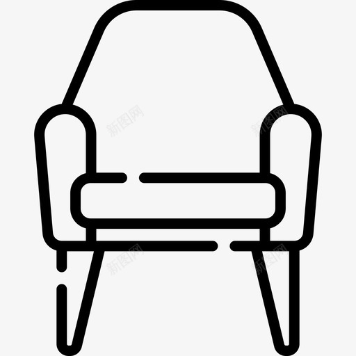 扶手椅家具66线性svg_新图网 https://ixintu.com 扶手 家具 线性
