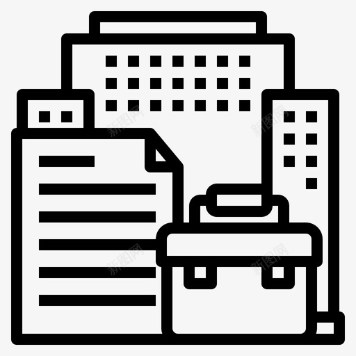 公文包商务539直系svg_新图网 https://ixintu.com 公文包 商务 直系