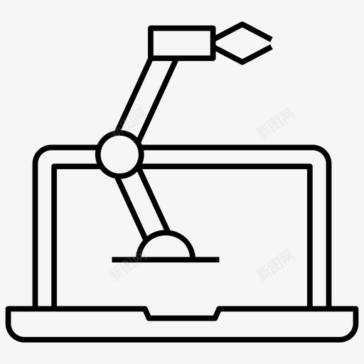 机器人工程技术机械机械机械臂svg_新图网 https://ixintu.com 机器人 工程技术 机械 机器 在线 工程 教育 线图 图标