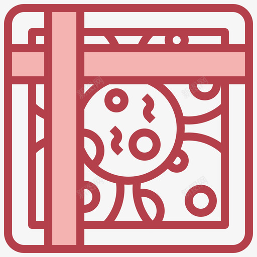 曲奇饼干食品配送84红色svg_新图网 https://ixintu.com 曲奇 饼干 食品 配送 红色