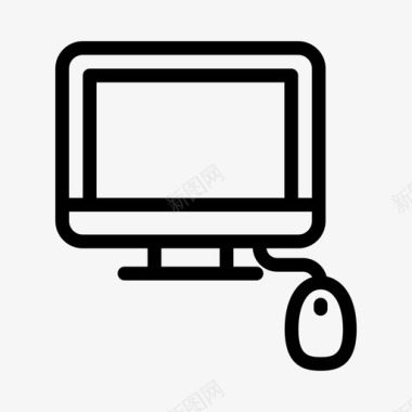 液晶屏鼠标电脑显示器图标