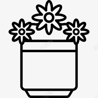 花盆装饰花园图标