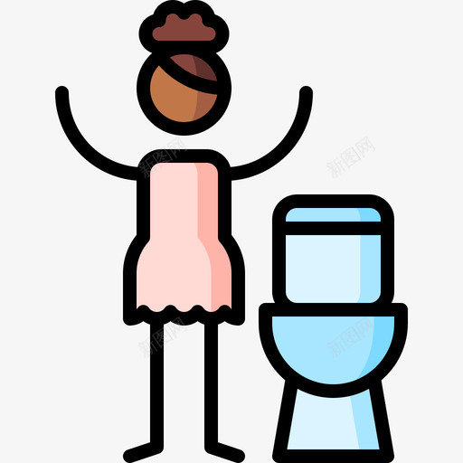 如有可能使用单独的卫生间待在家5svg_新图网 https://ixintu.com 如有 有可能 使用 单独 卫生间 待在 在家 线性 颜色