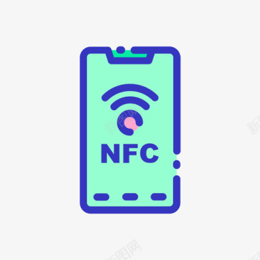 Nfc物联网128线性颜色图标