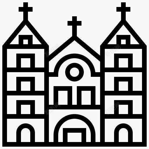 西贡notredamesaigonnotredame巴西利卡svg_新图网 https://ixintu.com notredame 西贡 saigon 巴西利 大教堂 越南 landmark3line1