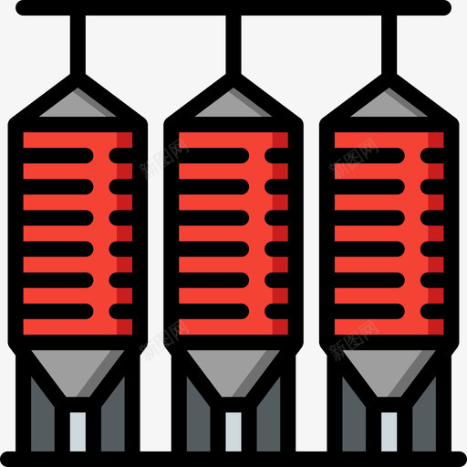 筒仓农业71线性颜色svg_新图网 https://ixintu.com 筒仓 农业 线性 颜色