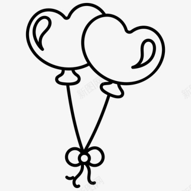 心形装饰气球气球心形气球图标