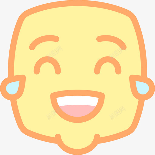 笑表情符号71线性颜色svg_新图网 https://ixintu.com 表情 符号 线性 颜色
